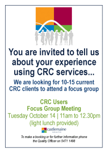 CRC Users Forum Poster