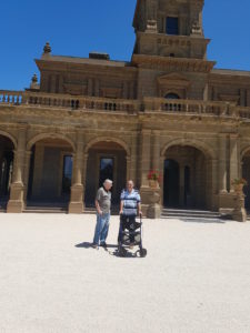 Brian and Jim in front of Werribee Mansion