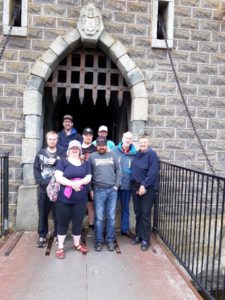 The Out and Out Club members in front of Kryal Castle