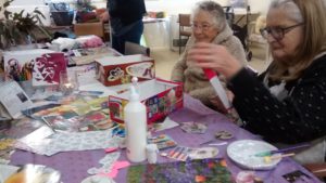 Making cards in the Wednesday Club